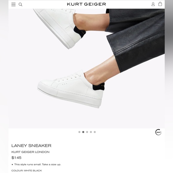 Kurt Geiger London Laney Sneaker              Size 7.5 US / 38 EU - Picture 2 of 9